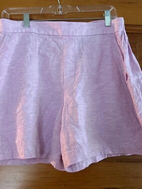 Banana Republic Light Pink Linen-Blend Shorts